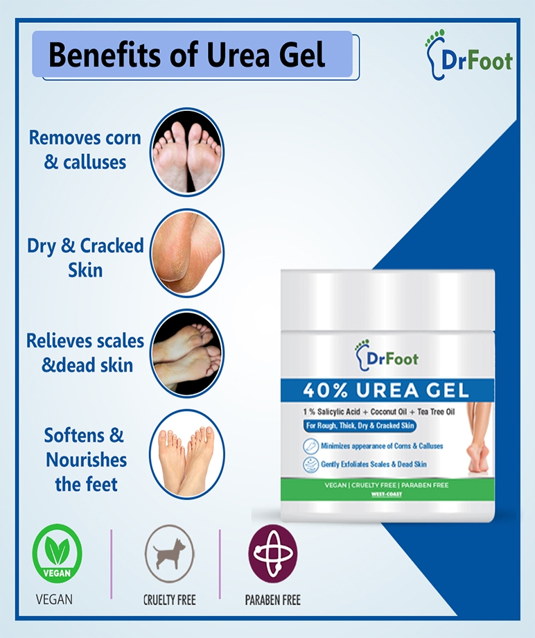 Dr Foot 40% Urea Gel with 1% Salicylic Acid Foot Cream-100 gm – image 5 of 9