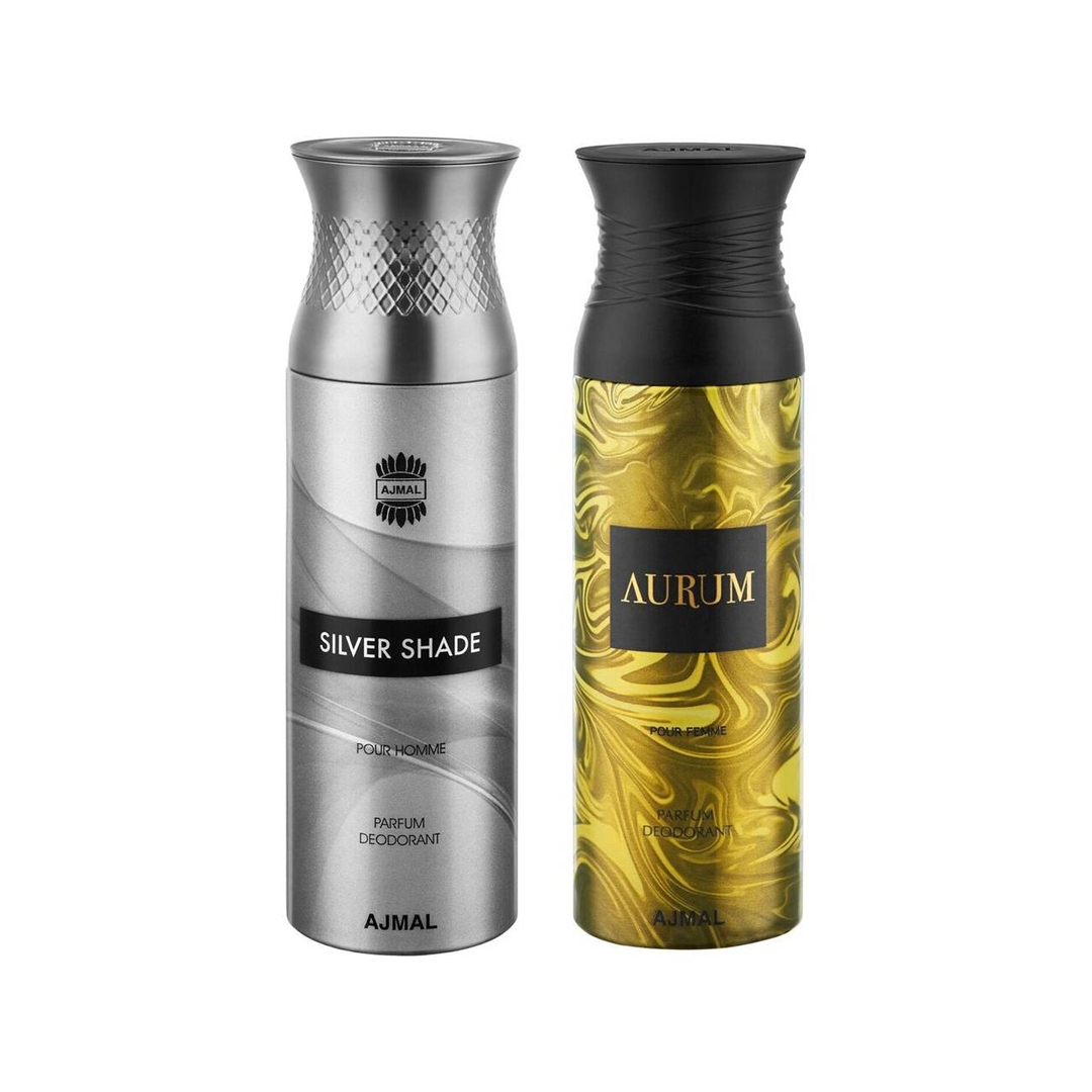 Ajmal Silvershade & Aurum Deodorants For Men & Women Pack Of 2