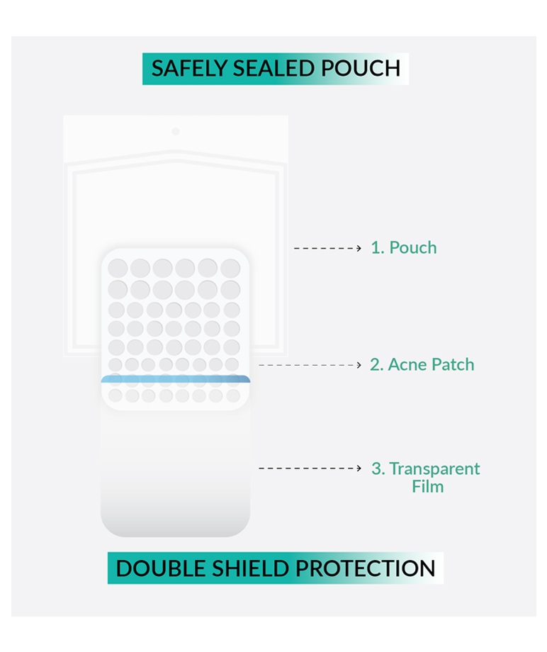 Priveda Spot Clearing Acne Pimple Patch 57 patches sealed pouch and transparent film packaging