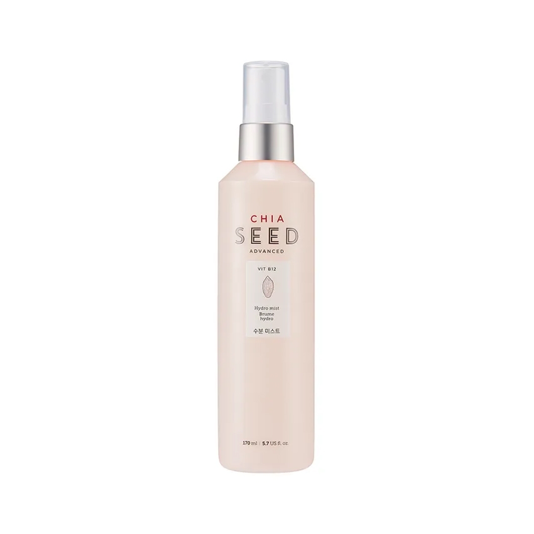 The Face Shop Chia Seed Hydro Mist with Vitamin B12 & Chia Seeds, Mist toner for 24HR hydration & minimizes skin pores