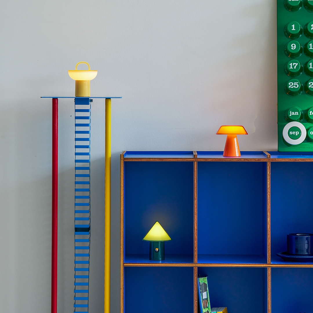 lumena SPACE S Mood Lamp Cone Roof Pot three shapes as interior accent lighting