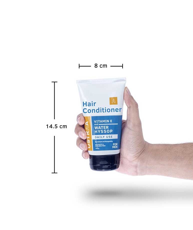 Ustraa Hair Conditioner Daily Use 100g tube size 14.5 cm by 8 cm