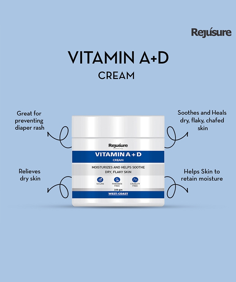 Rejusure Vitamin A + D Body Cream for Dry Skin– 100gm – image 4 of 5