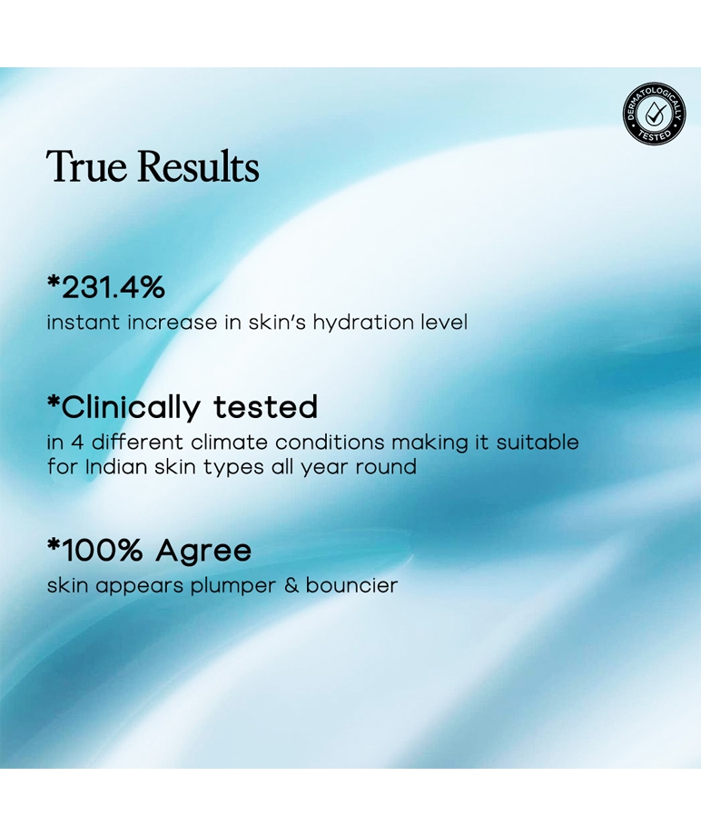 Belif The True Cream Aqua Bomb true results 231.4% hydration, clinically tested in 4 climates
