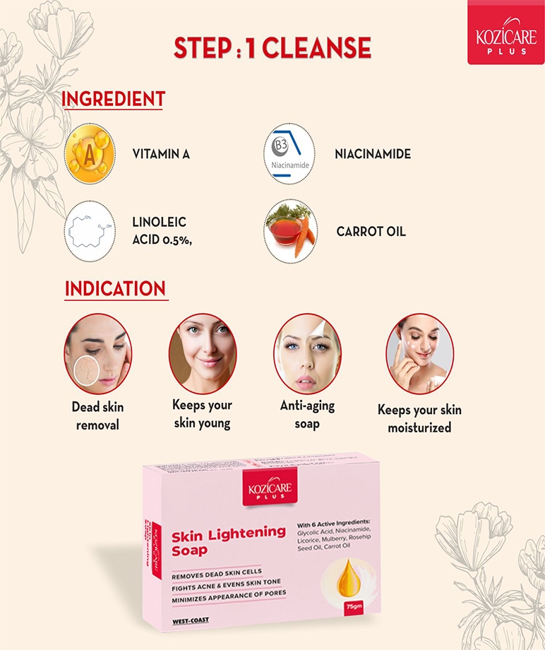 Kozicare Plus 3 STEP Kit  (Soap + Serum + Cream) – image 5 of 6
