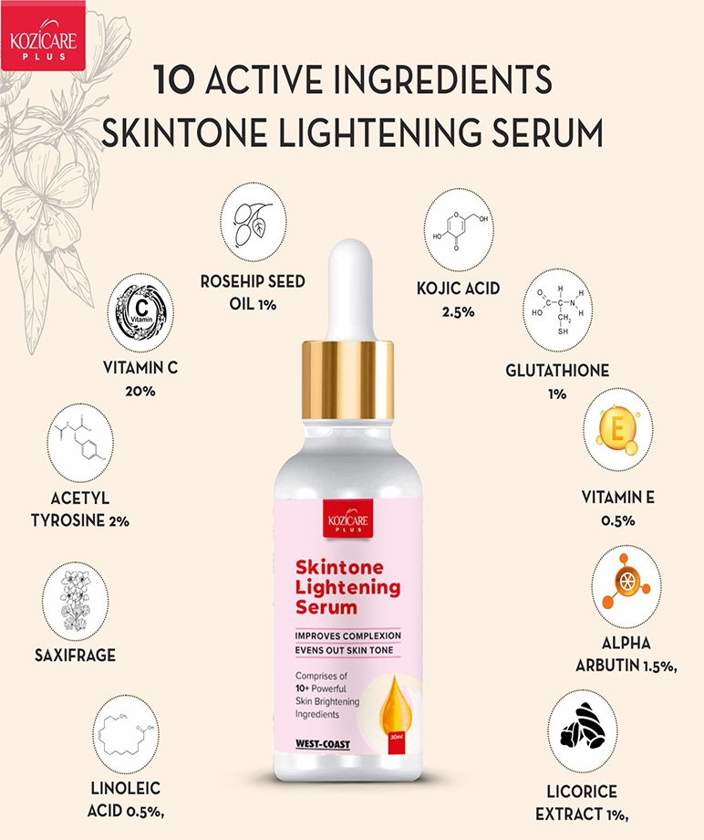 Kozicare Plus Skin Tone Lightening Serum- 30ml – image 6 of 6
