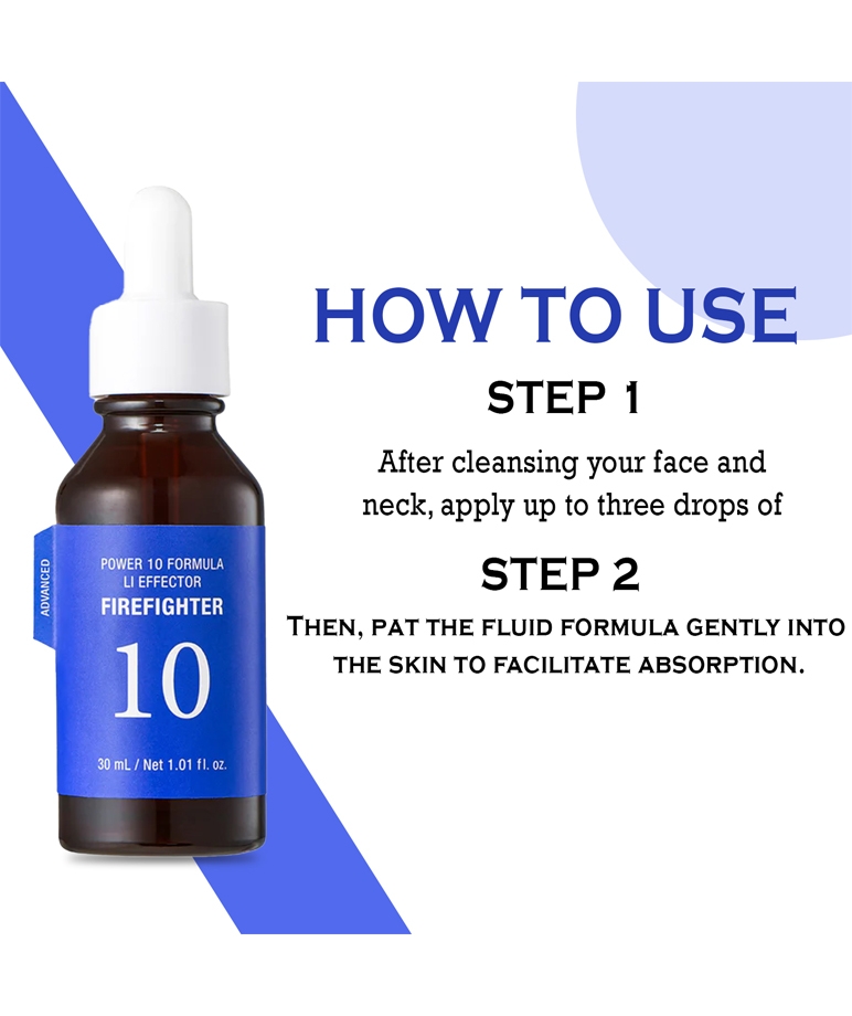 It's Skin Power 10 Formula LI Effector Firefighter Serum 30ml how to use steps