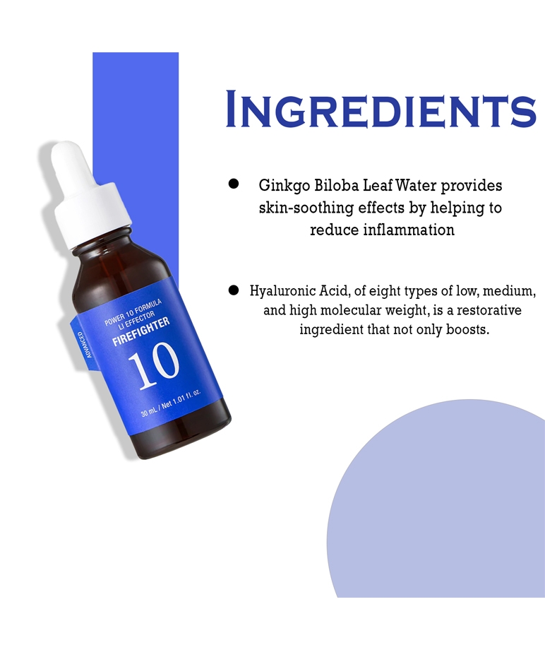 It's Skin Power 10 Formula LI Effector Firefighter Serum 30ml key ingredients
