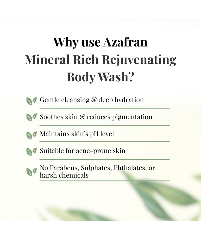 Azafran ORGANIC MINERAL RICH REJUVENATING BODY WASH – image 7 of 8