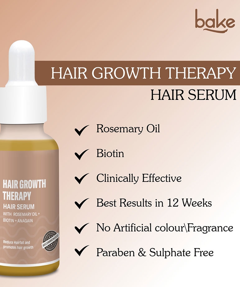 BAKE Hair Growth Therapy Hair Serum Rosemary Oil Biotin key features, paraben and sulphate free