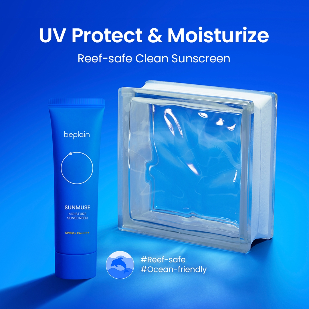 Beplain SUNMUSE Moisture Sunscreen reef-safe ocean-friendly clean sunscreen UV protect and moisturize