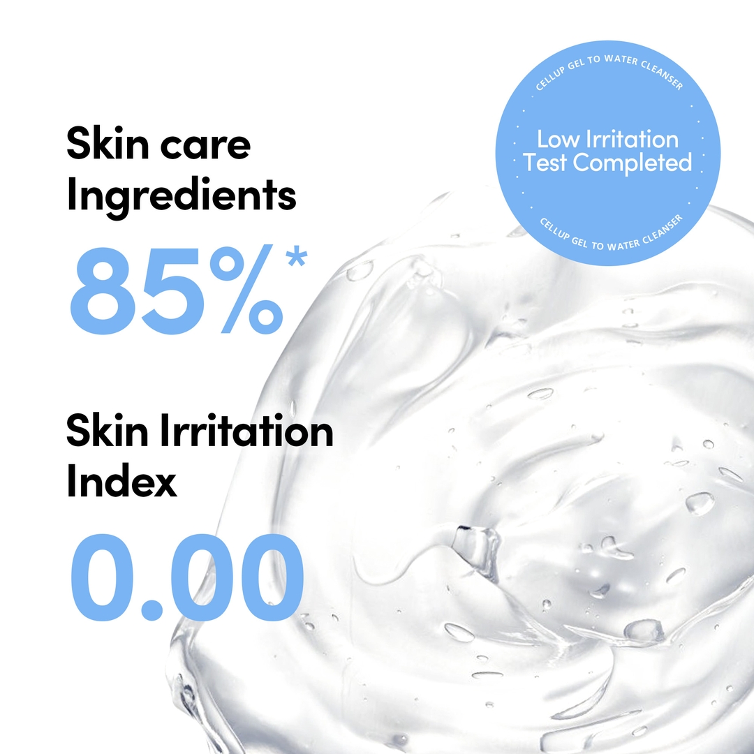 Lagom Cellup Gel to Water Cleanser 85% skincare ingredients and skin irritation index 0.00