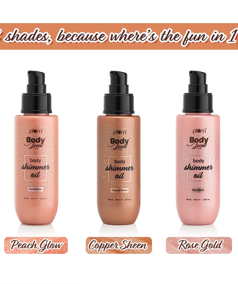 Plum BodyLovin’ Body Shimmer Oil - Copper Sheen |Intense colour payoff|Non-greasy|Long-lasting shimmer Deep moisture Fruity Fragrance – image 8 of 9