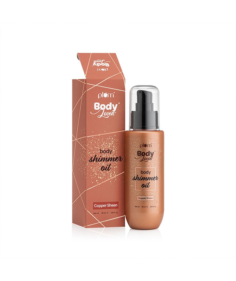 Plum BodyLovin’ Body Shimmer Oil - Copper Sheen |Intense colour payoff|Non-greasy|Long-lasting shimmer Deep moisture Fruity Fragrance – image 2 of 9