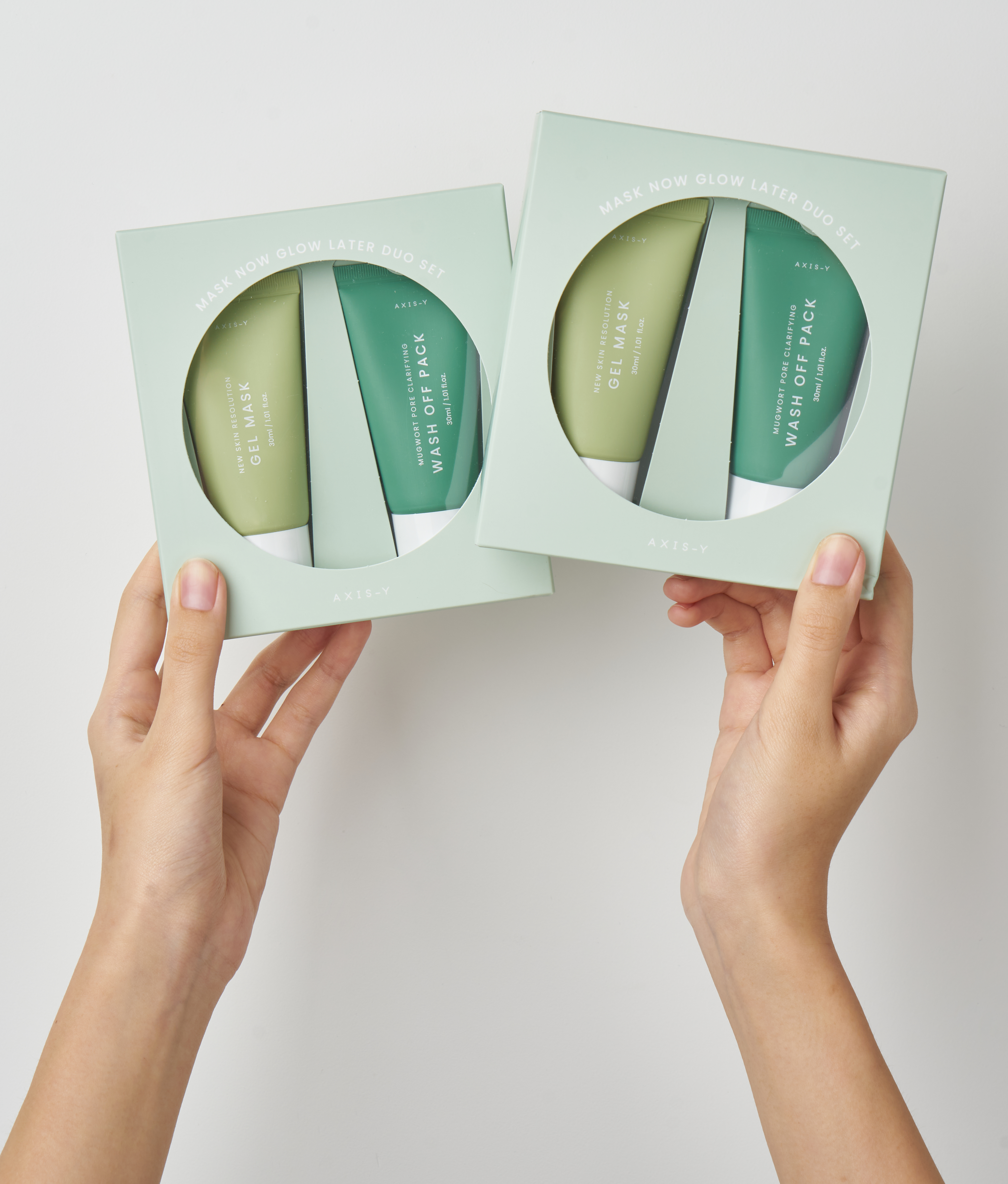 &A O2 glow skin pack 60g×2個 Mask Now Glow Later Duo Set (30ml*2) - maccaron