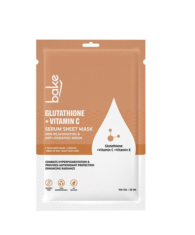 Glutathione Sheet Mask for Glowing Skin & Skin Brightening with Vitamin C-20ml - maccaron Glutathione Sheet Mask for Glowing Skin & Skin Brightening with Vitamin C-20ml - maccaron