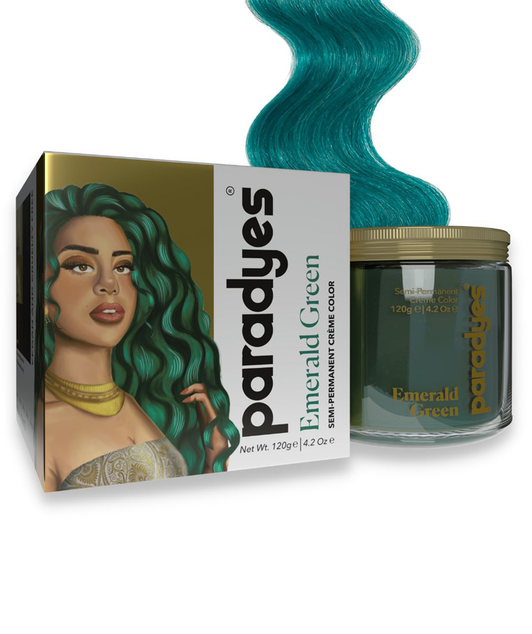 Paradyes Emerald Green Hair Colour - 120gm | Maccaron