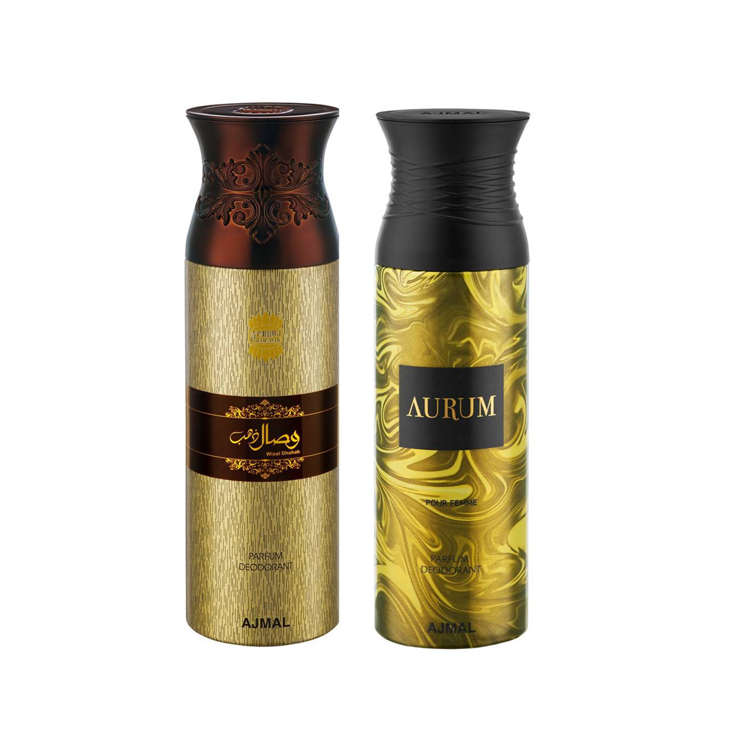 Ajmal Wisal Dhahab Aurum Deodorant Spray for Men Women Maccaron