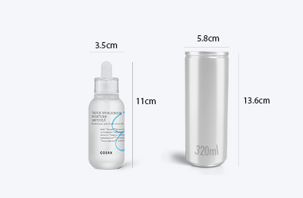 Cosrx Hydrium Triple Hyaluronic Moisture Ampoule 40ml size comparison 11cm height