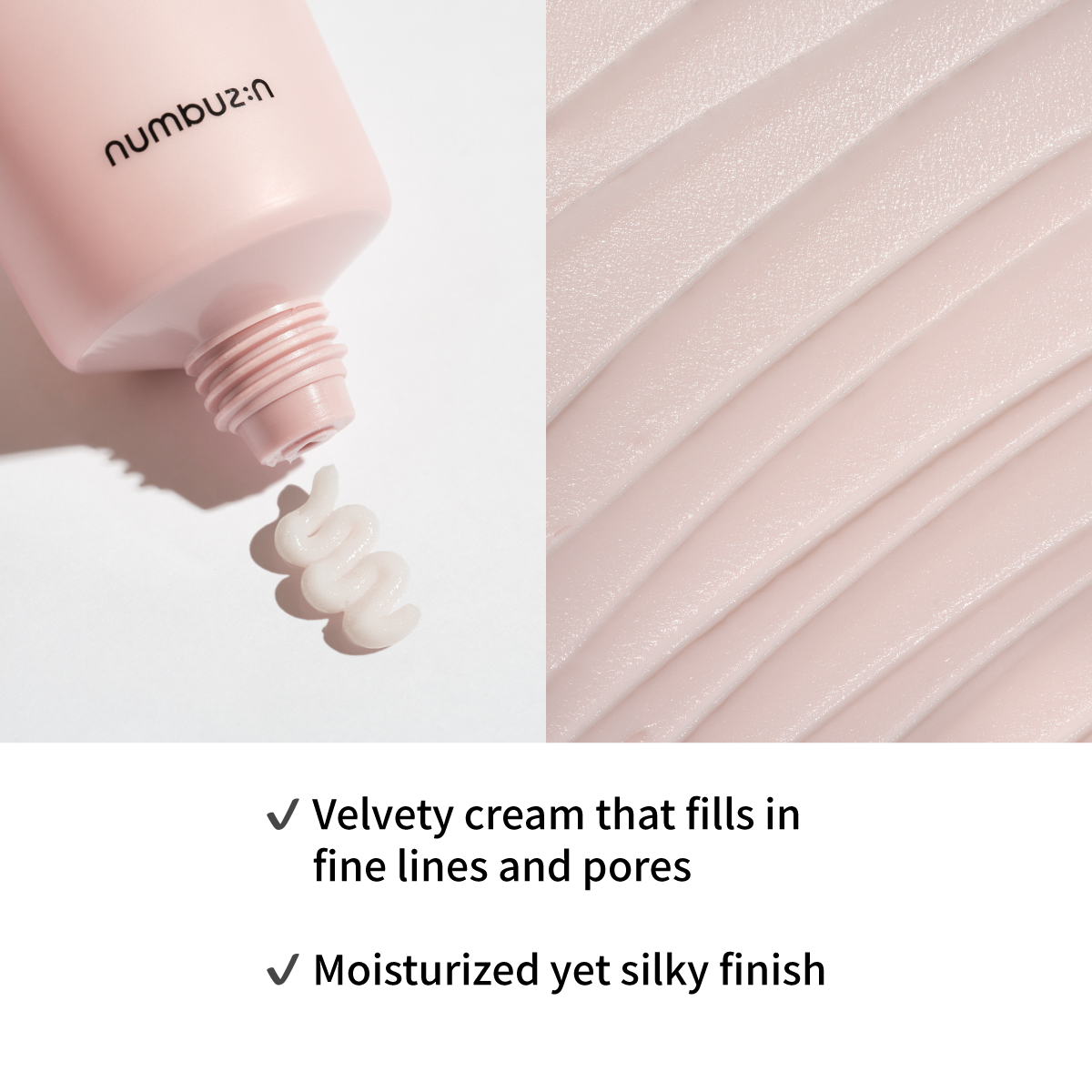 numbuzin No.3 Velvet Beauty Cream velvety cream texture swatch