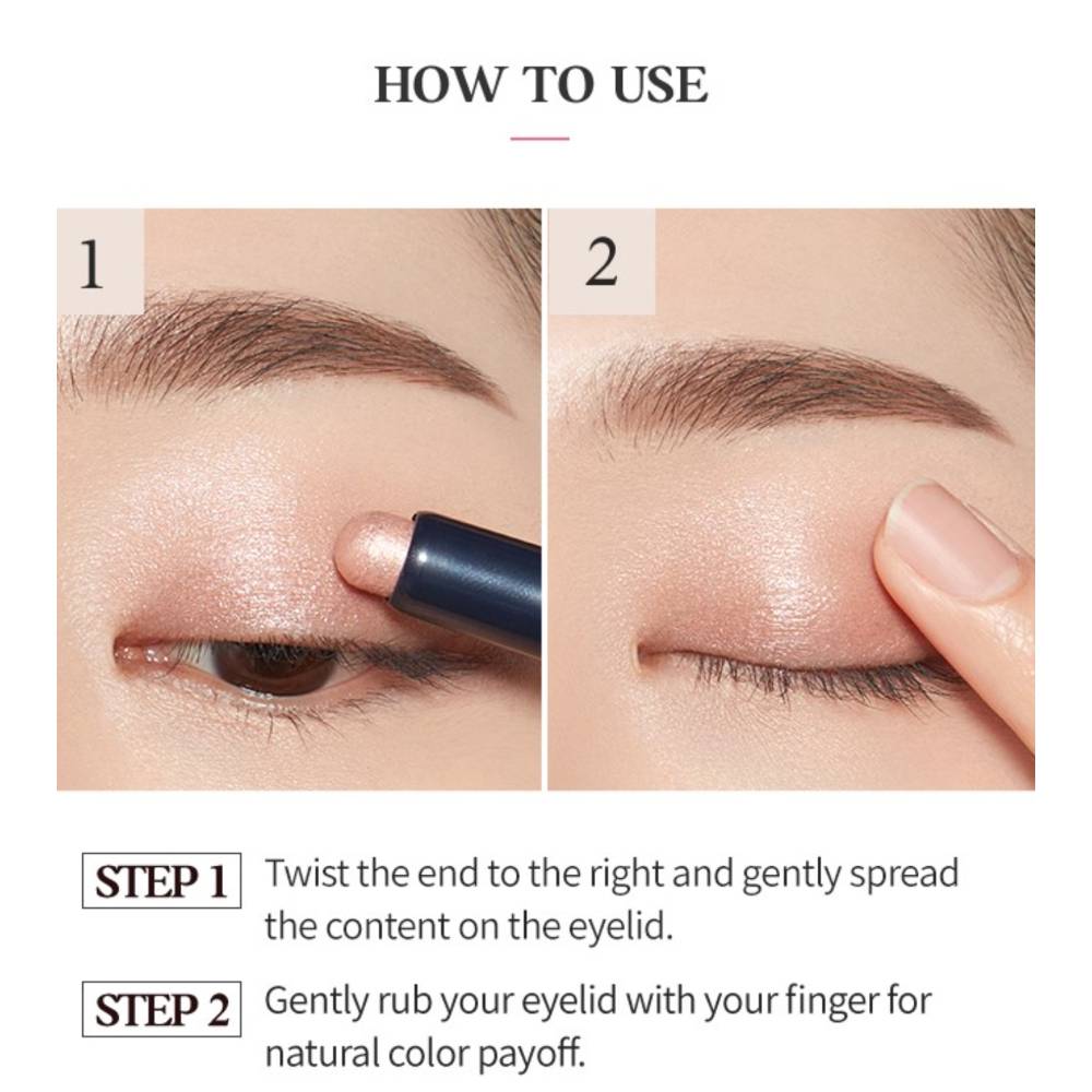Etude Bling Bling Eye Stick how to use on eyelid step by step