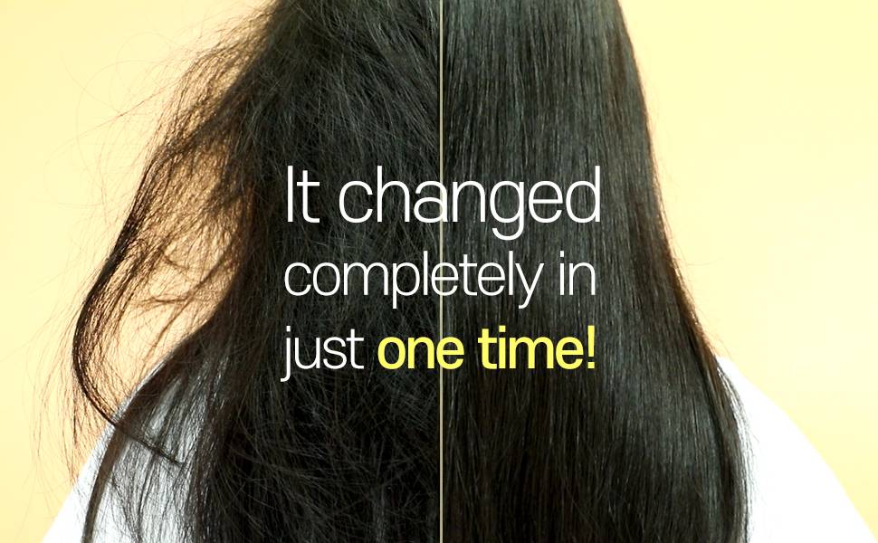 Elizavecca CER-100 Collagen Ceramide Protein Treatment before and after hair comparison