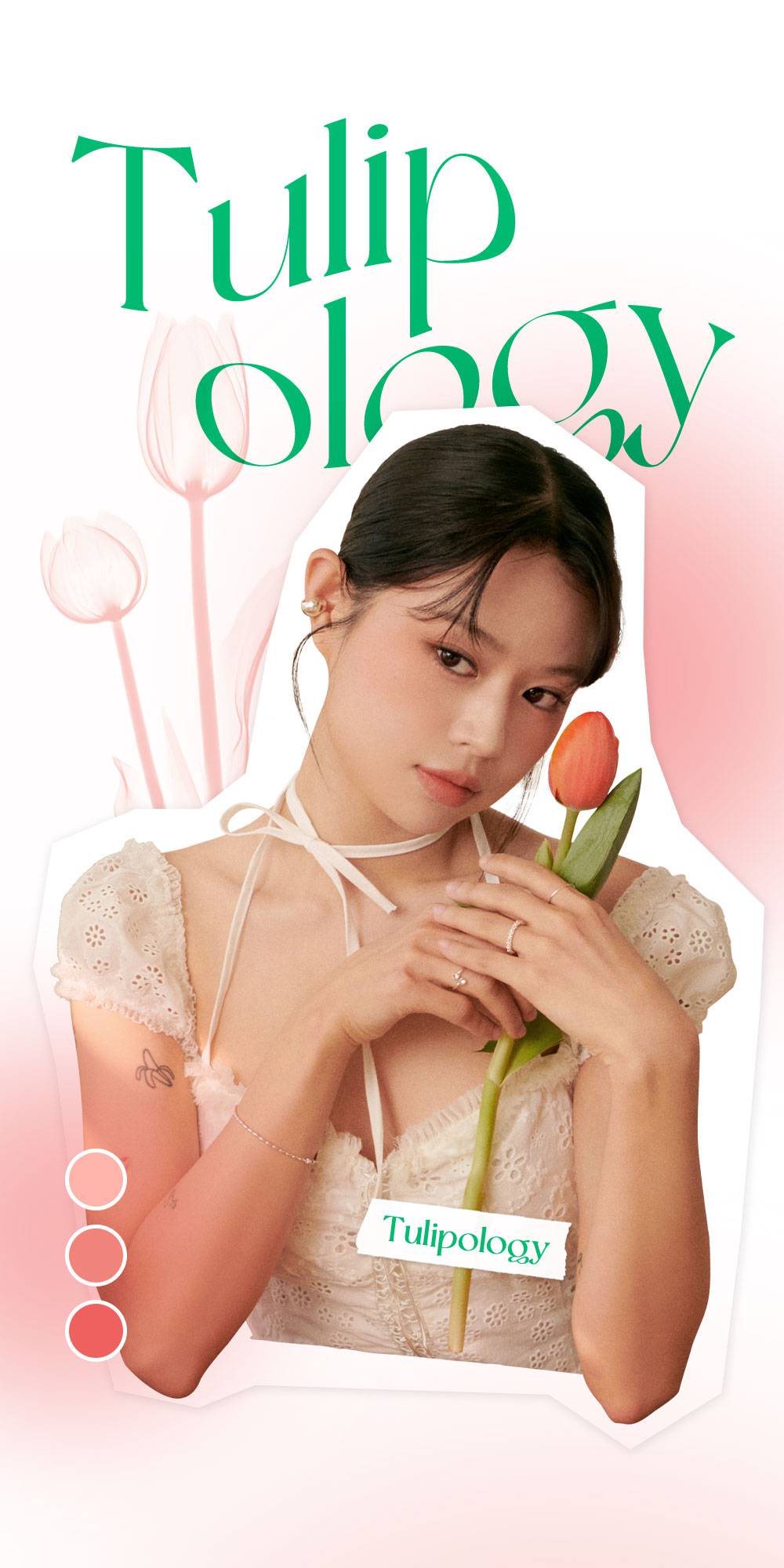Peripera Tulipology spring collection visual with tulip and coral color dots