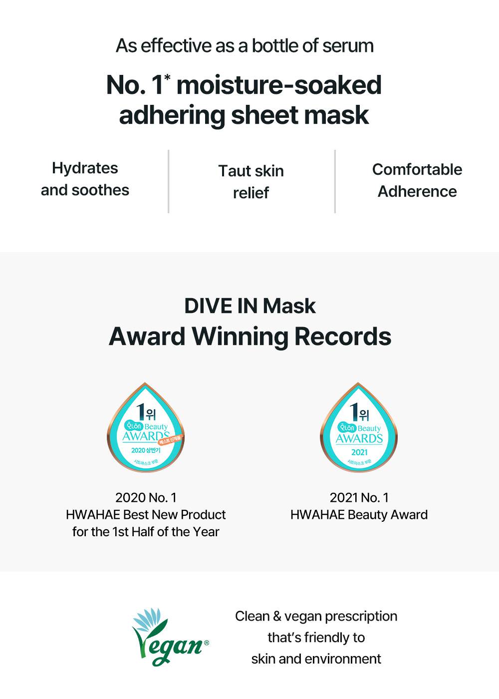 Torriden DIVE-IN Hyaluronic Acid Mask hydrates and soothes, comfortable adherence, vegan certified