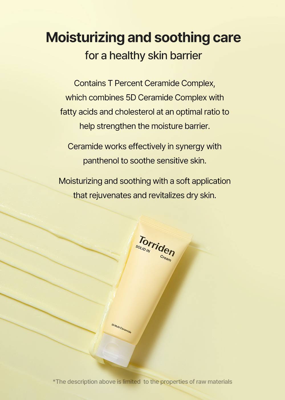 Torriden SOLID-IN Ceramide Cream T Percent Ceramide Complex with panthenol for sensitive skin
