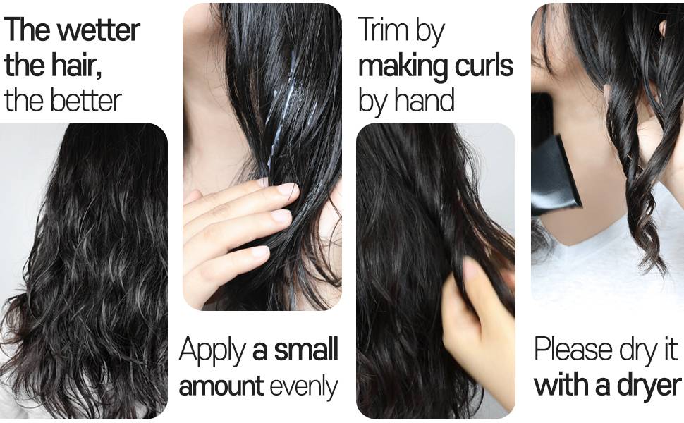 Elizavecca CER-100 Curl Cream how to use on wet hair with dryer