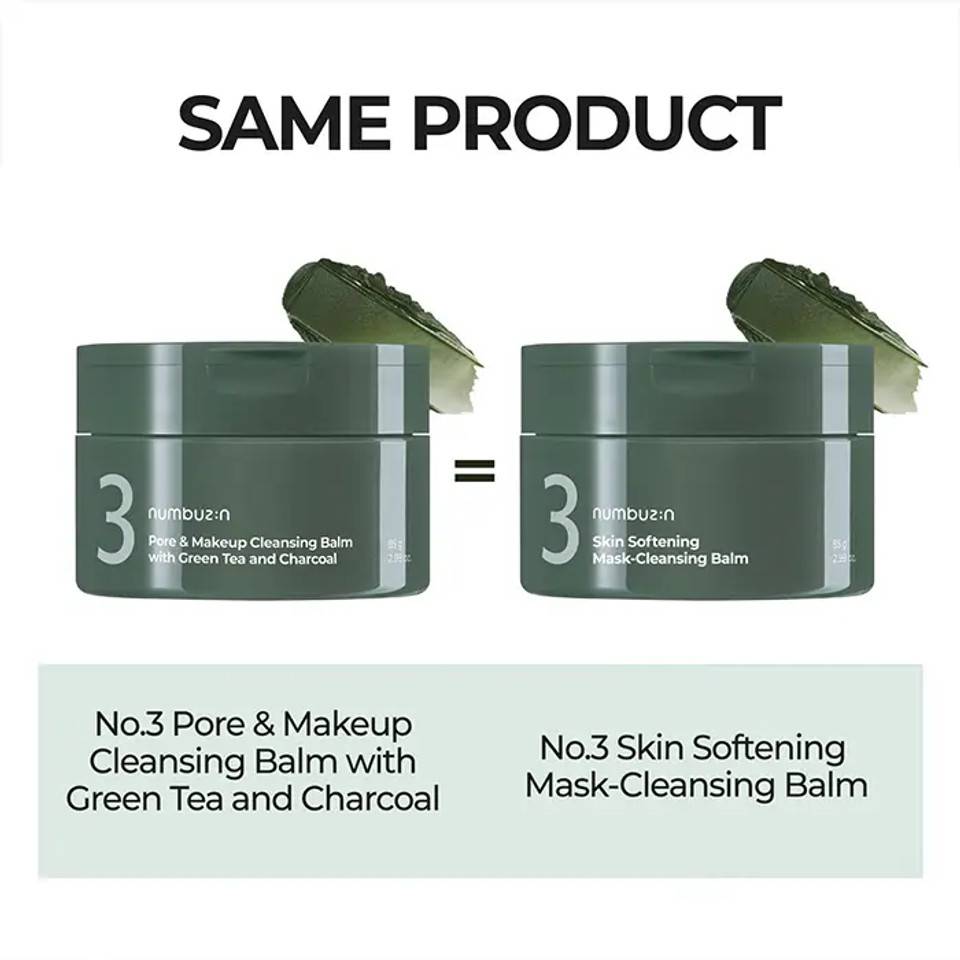 numbuzin No.3 Skin Softening Mask Cleansing Balm 85g same product as Pore & Makeup Cleansing Balm name change